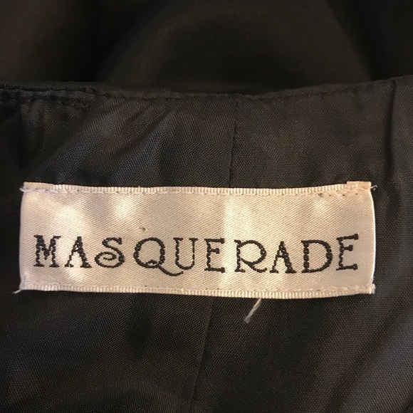 Masquerade Black Satin Gown - Picture 7 of 7